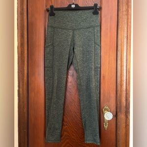 Aerie Heathered Olive Green Leggings Medium